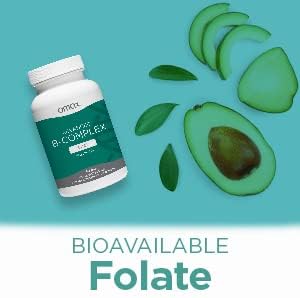 Omax3 Advanced Vitamin B Complex 50MG with Biotin | Strong & Shiny Hair, Skin Nails, Support Stress, Immunity, Energy Metabolism, 90 Capsules