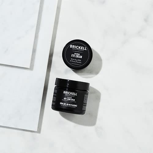 Brickell Men's Ultimate Anti-Aging Routine, Anti-Wrinkle, Night Face Cream and Eye Cream to Reduce Puffiness, Wrinkles, Dark Circles, Under Eye Bags, Natural and Organic, Scented
