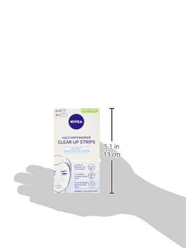 Nivea Visage Hautverfeinerndes Clear Up Strips, 6 Count, Cleansing, Skin Treatment Mask, Female
