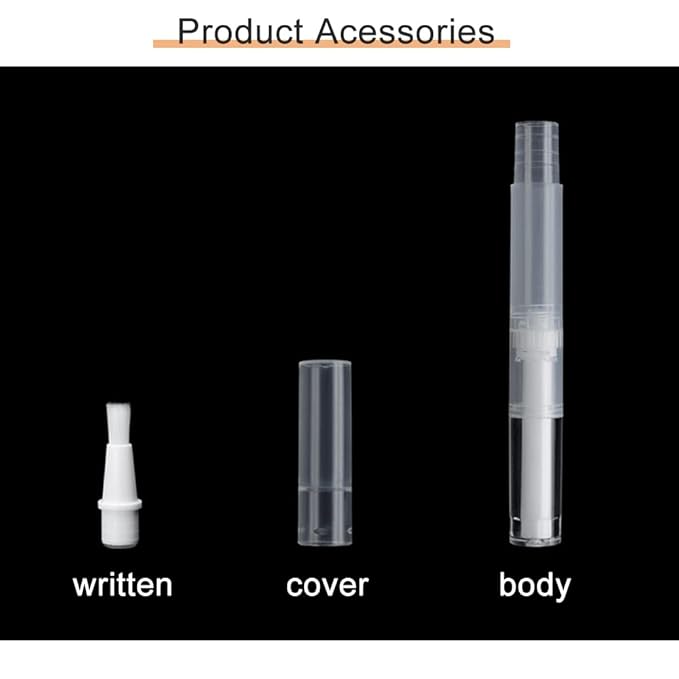 12 Pack 3 Ml Transparent Twist Pens Empty with Brush ,Cuticle Oil Bottles Empty,Cuticle Oil Pen Empty for Lip Gloss Nail Polish Eyelash Growth Liquid