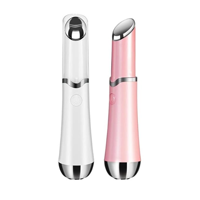 Ideal Swan Eye Massager Wand - Chargeable Facial Massager for Dark Circles, Eye Bags, Puffiness Under Eyes (Pink)