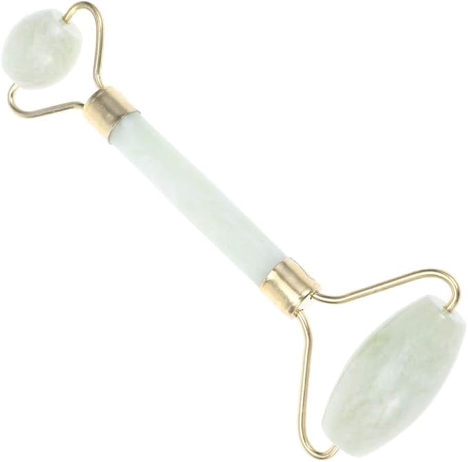 Nisstiiv Jade Roller Facial Massage Roller Gua Sha Scraping Stone Natural Skin Slimming Firming Roller Eye Neck Beauty Tool for Mother Anti Aging Wrinkles Puffiness