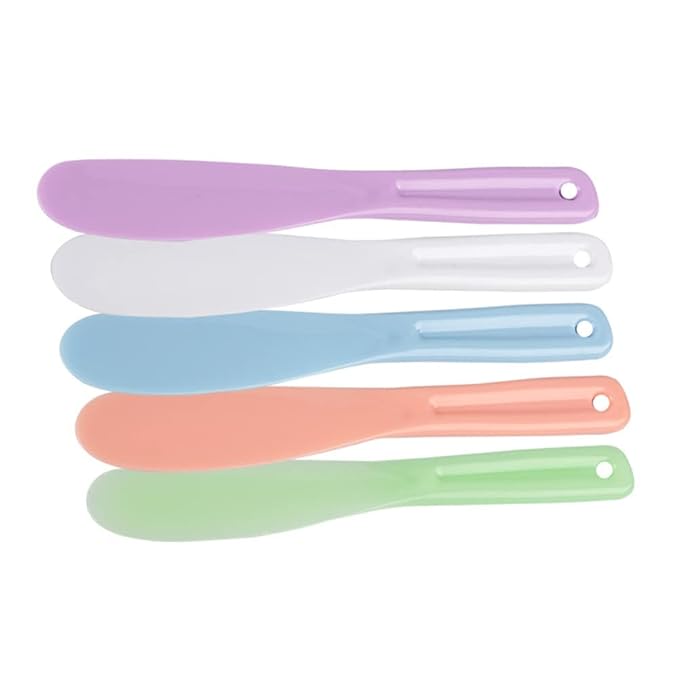 5 Pcs Disposable Makeup Mixing Spoon Scraper Spatula Beauty Spoon Multifunctional Mixing Bar DIY Lotions Applicator Facial Masks Treatments and Masks