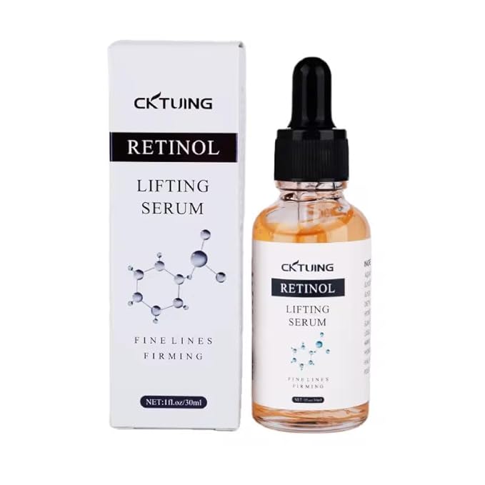 CKTUING Retinol Serum: Anti-Aging, Firming, Wrinkle-Reducing Skincare with Vitamin C, Hyaluronic Acid, and Moisturizer for Radiant, Youthful Skin.