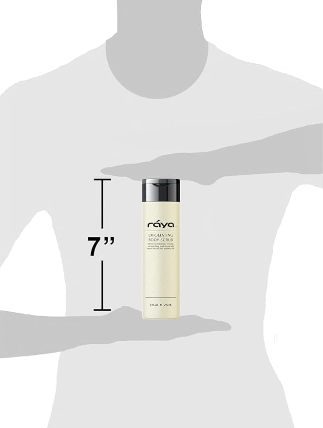 RAYA Exfoliating Body Scrub 8 oz (S-103) | Exfoliating, Refining, and Polishing Body Scrub | Made with Natural Loofah and Essential Oils | Relieves Ingrown Hairs