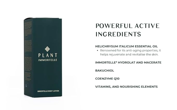 Natural & Organic Body Lotion for women - Smoothes, Hydrates & Revitalizes Tired Skin - Retinol Body lotion for dry skin – Great for sensitive skin- with Helichrysum Italicum, Bukuchiol, Coenzyme Q10