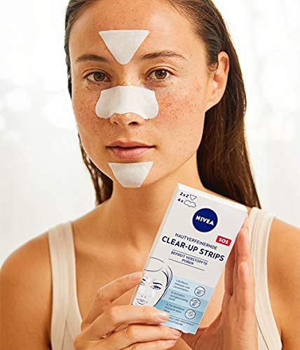 Nivea Visage Hautverfeinerndes Clear Up Strips, 6 Count, Cleansing, Skin Treatment Mask, Female