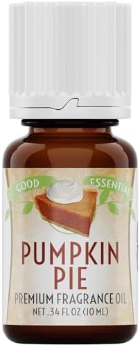 Good Essential Professional Pumpkin Pie Fragrance Oil 10 ml for Halloween, Candles, Soaps, Lotions, Perfume 0.33 fl oz - Pumpkin Scent for Candles & Diffusers