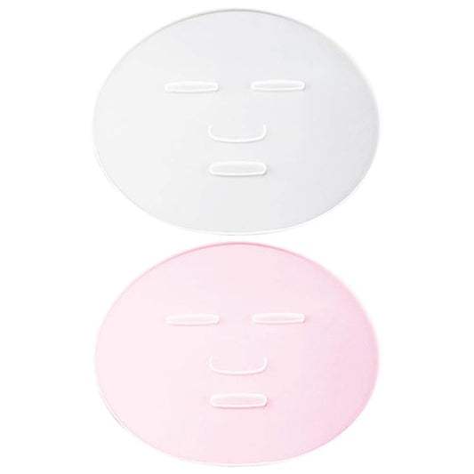 LEORX 2Pcs Face Mask Maker Plate Silicone Reusable Facemask Seaweed Mud Mask Making Mold Facial Care Makeup Tool for Women Lady