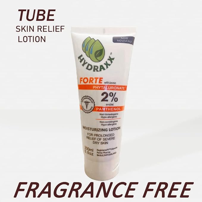 HYDRAXX FORTE Lotion for Daily Use - Moisturizing Lotion for Dry Skin – Non Greasy Hypoallergenic Body Lotion for All Skin Type | Fragrance-Free | Non-Comedogenic, 1 Fl Oz (Pack of 1)
