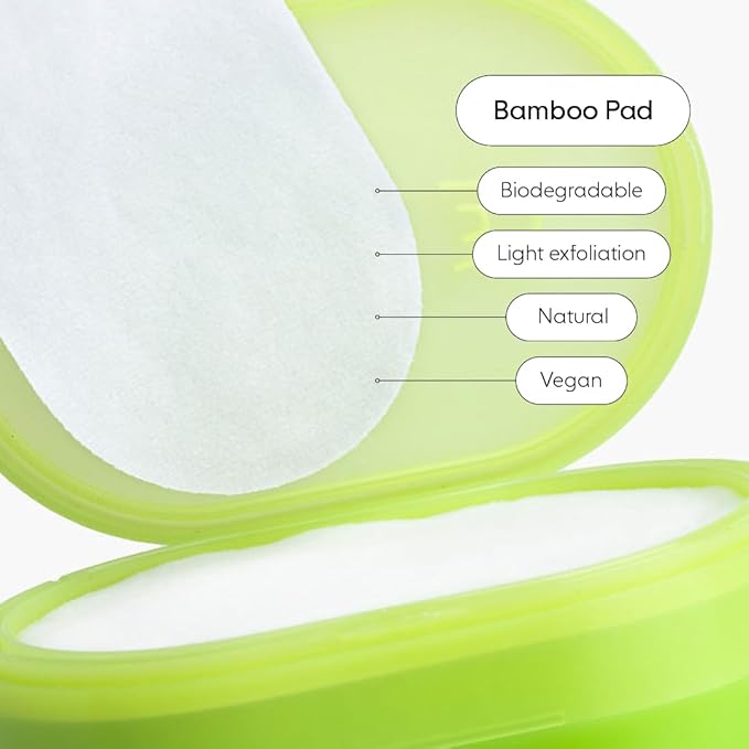 LOOPS Exfoliating Toner Korean Skincare - Refine, Resurface, and Rebalance Skin - Brightening & Anti-Aging Skincare - Pre-Soaked Bamboo Pad - Vegan, Natural, Biodegradable Toner Pads for Face