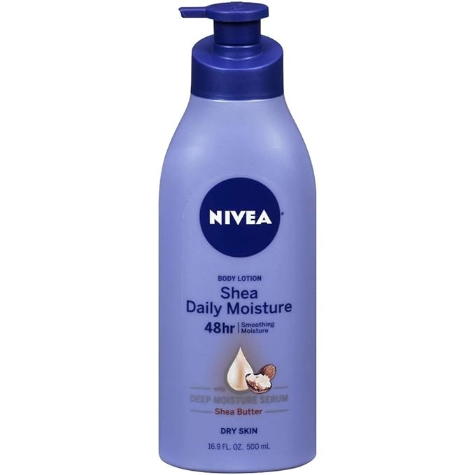 NIVEA Smooth Daily Moisture Body Lotion, Shea Butter 16.9 oz (Pack of 2)