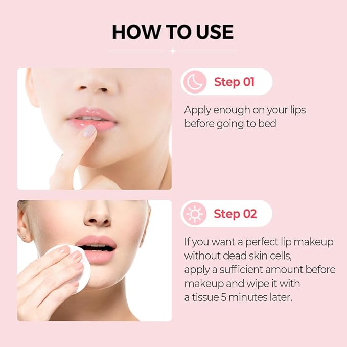 Klavuu Lip Mask Set (2PCS) – Overnight Deep Hydrating Korean Lip Balm Treatment for Very Dry, Chapped Lips | Lip Lightening & Plumping with Instant Hydration | Gentle Exfoliating (Vanilla & Coconut)