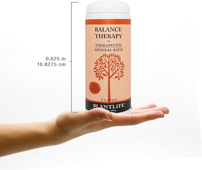 Plantlife Balance Therapy Bath Salts - Straight from The Plant Natural Aromatherapy Bath Salts - Balance, Calm, and Release Tension in The Body - Made in California 16 oz