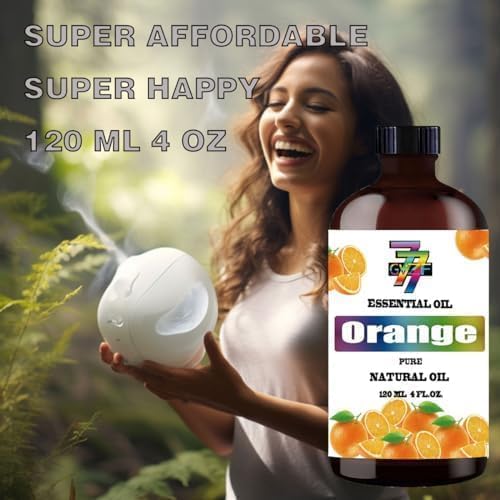 Sweet Orange Essential Oil (4 oz) β 100% Pure Fragrance Oil for Diffusers, Humidifiers, Relaxation, Bath, Candles, Soap Making, DIY, Home Cleaning, Gifts