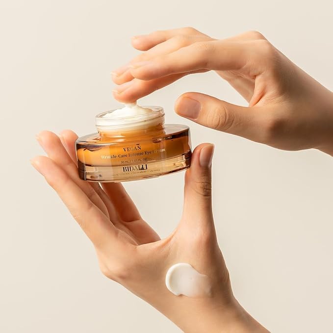 Vegan Wrinkle Care Intense Eye Cream for Anti-Aging Care, Dark Circle, Elasticity, Hydration - Korean Skin Care - 100% Vegan, Clean & Cruelty-Free & Clean Beauty (30ml / 1.01Fl. Oz)