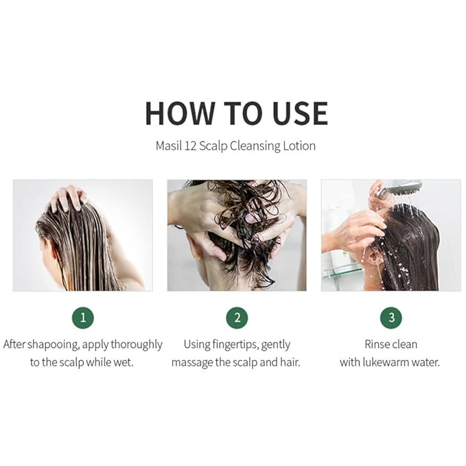 Masil 12 Scalp Lotion Scalp Spa AHA BHA Cleansing Lotion Scalp Care Calming Moisturize Sooth Nourish Scalp Dandruff Dry Itchy Scalp Scaling 1Pack 0.5Floz X 4ea Travel Portable