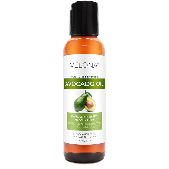 velona Avocado Oil 2 Fl Oz | 100% Pure and Natural Carrier Oil | Expeller-Pressed | Hair, Body and Skin Care | Use Today - Enjoy Results