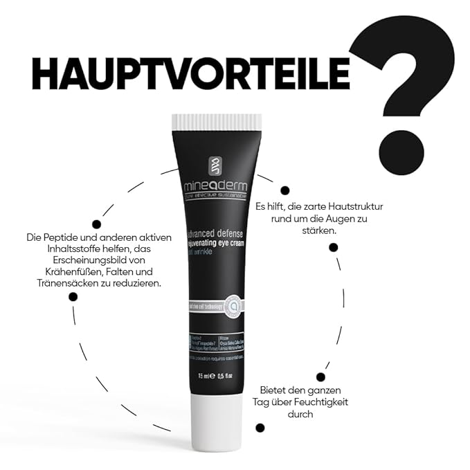 Advanced Rejuvenating Eye Cream for Dark Circles and Puffiness – Anti-Aging Eye Treatment with Peptides Stem Cells and Shea Butter – Firms Smooths and Hydrates Under Eye Area