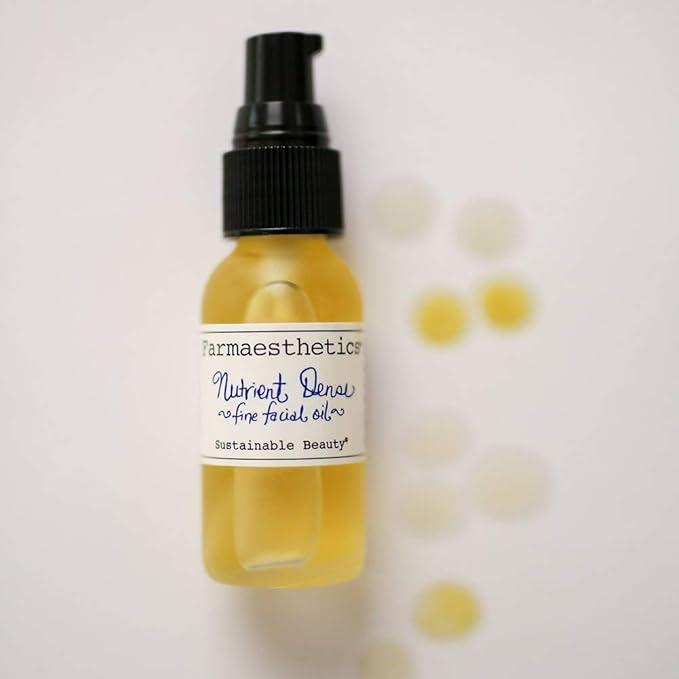 Farmaesthetics Nutrient Dense Fine Facial Oil (.85 fl oz) | Ethically Sourced Sustainable Beauty | Clean, All Natural, Small Batch Skincare