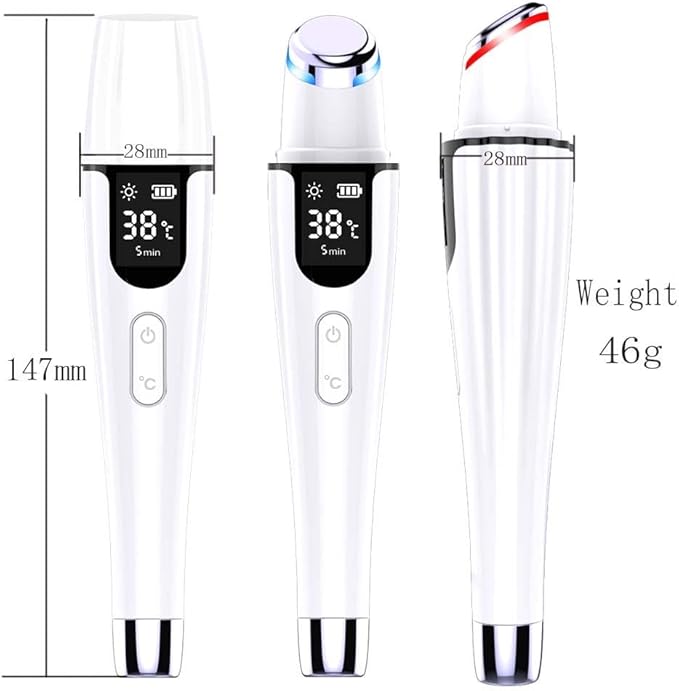 Eye Massage Wand,Vibration and Warm,Reducing Fine Lines, Dark Circles, Eye Bags Eyes Puffiness