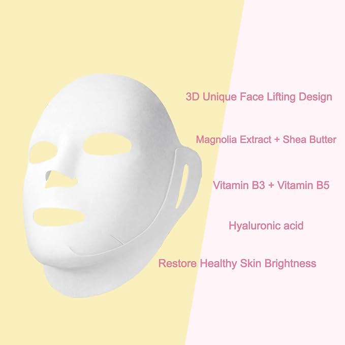 Naruko Magnolia brightening and firming 3D face lifting facial mask - reduce dark spots, fades wrinkles and boosts collagen Provides intensive hydration and adds radiance η½ηθεδΈη·η·»ηΎη½ζζι’θ