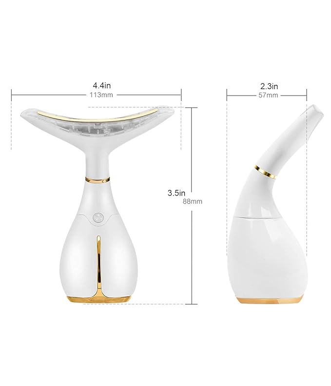 Ms.W Red Light Facial Massager, Face Massager Tool for Skin Care with LED, Thermal, and Vibration,Tightenings and Rejuvenation for Face and Neck