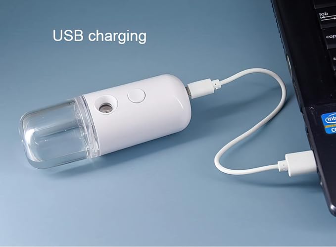 Nano Mist Sprayer Portable for Home, Office, Car, Hydrating Facial Mist and Skin Care (White)