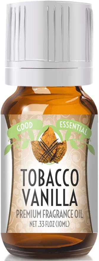 Good Essential Professional Tobacco Vanilla Fragrance Oil 10ml (0.33 fl oz) for Diffusers, Candles, Soaps, Lotions, Perfume - Candle & Soap Making Scented Oil