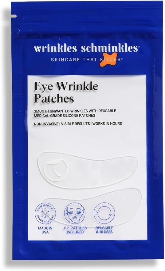 Wrinkles Schminkles Anti-Wrinkle Silicone Patch Bundle – Chest & Under Eye Pads – Reusable Medical Grade Patches for Wrinkles, Fine Lines & Aging Skin – Safe for Sensitive Skin
