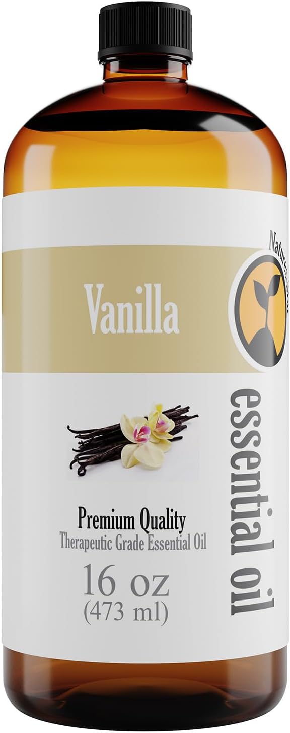 Vanilla Essential Oil (Bulk 16oz) Therapeutic Grade for Aromatherapy, Diffuser, Soap Making, Candles