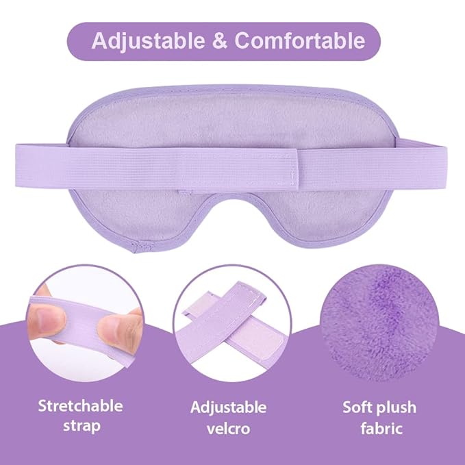 NEWGO Bundle of Gel Eye Mask and Headache Ice Pack Purple