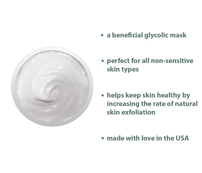 Raya Glycolic Exfoliating Masque with AHA and BHA (G-611) | Exfoliating Facial Treatment Mask for All Non-Sensitive Skin | Made with Alpha and Beta Hydroxy Acids