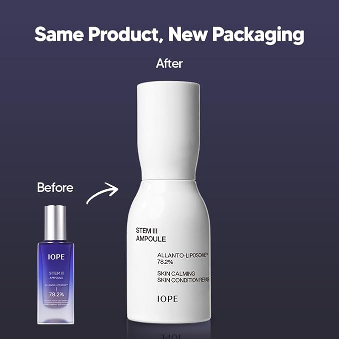 IOPE STEM III Face Serum - Anti-aging Facial Ampoule with Liposome & Niacinamide, Dermatologically Tested for Daily Hydrating and Firming, Fine Lines Wrinkle Care, Korean Skincare, 1.69 Fl Oz