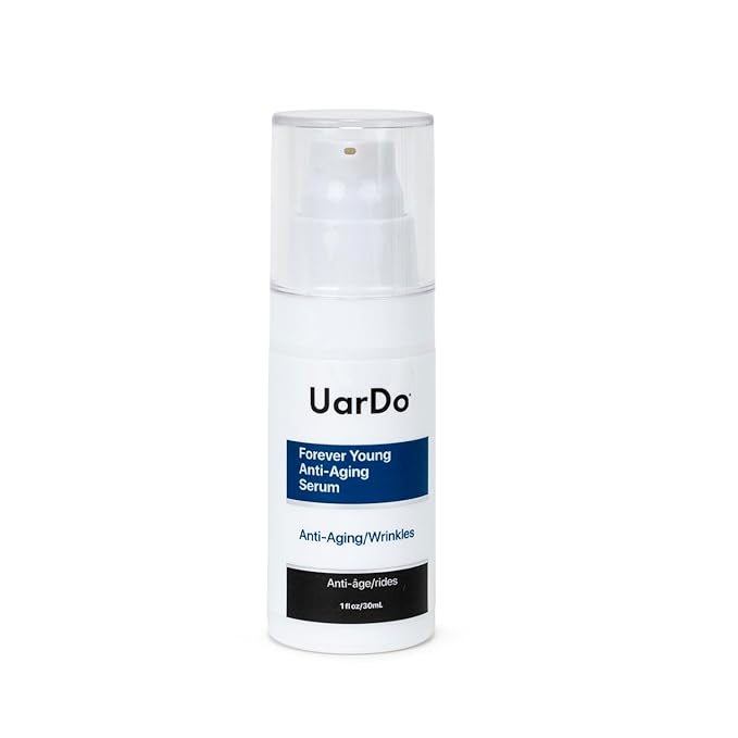 Uardo Forever Young Anti-Aging Serum 1 Fl Oz / 30 ml - usn103 | For Wrinkles, Fine Lines | Increases Skin Firmness | With Antioxidants & Peptides | For Women and Men