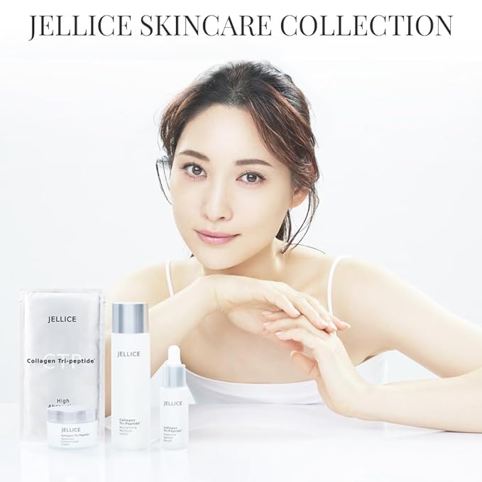 High Absorption Collagen Face Mask for Women - Face Sheet Mask for All Skin Types with Collagen Tripeptides for Deep Hydration & Enhanced Elasticity - Japanese Cosmetics - 20ml × 4 Sheets