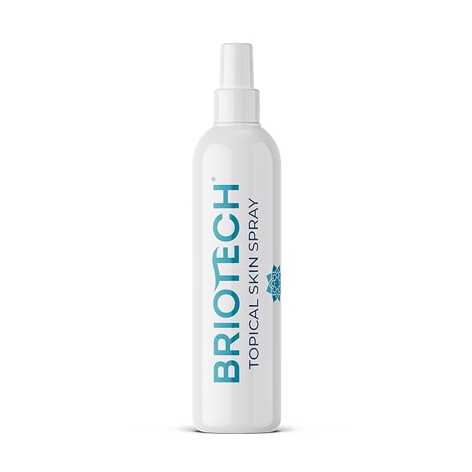 BRIOTECH Topical Skin Spray, Hypochlorous Acid Spray for Body & Face, Eyelid Cleanser, HOCl Facial Mist, Support Against Irritation, Calm Redness, Soothe Foot & Scalp, 8 fl oz, 1 ct