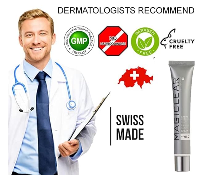 Luxury Skin Care Anti-Aging Night cream Daily Face Moisturizer with Madecassoside, Vitamin C, E, for Dark Spots with Niacinamide Swiss brand 1.76