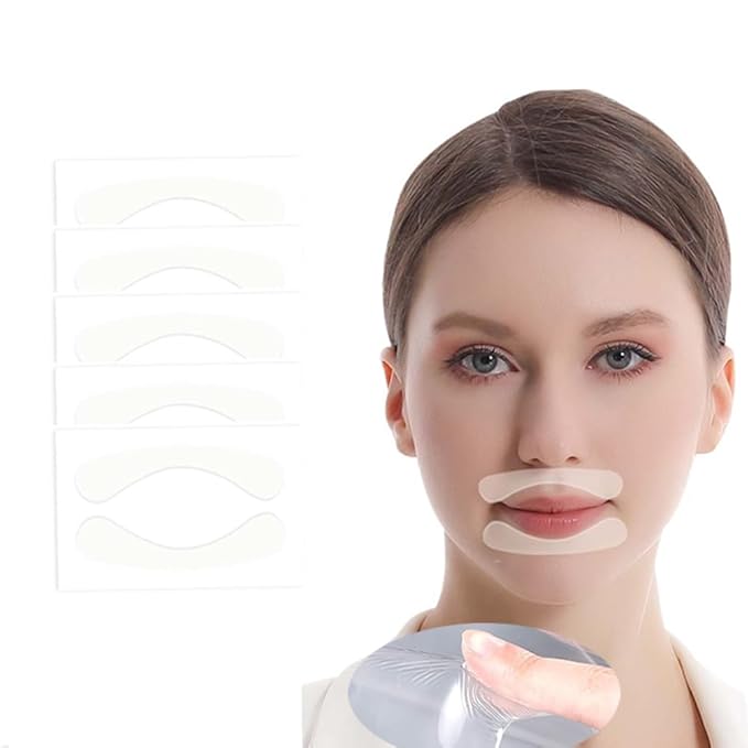 Anti Wrinkle Patches for Lip,Reusable Hydrogel Mouth Tape,Hypoallergenic Silicone Gel Sleep Face Tape,Smooth Fine Lines,Anti-Aging Facial Beauty(lip-5 Pairs)