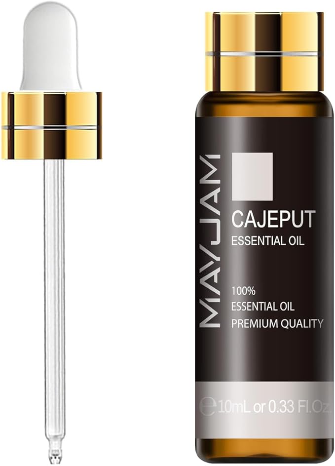 Cajeput Essential Oil, MAYJAM 10ML/0.33FL.OZ Premium Cajeput Oils for Soap Candle Making, Diffuser, Bedroom, Living Room, Office