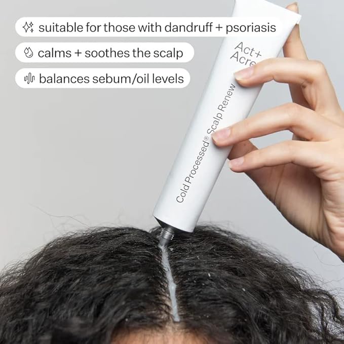 Act+Acre Cold Processed Vitamin E Scalp Detox Oil and BHA Salicylic Acid Exfoliator - For Dandruff and Dry Itchy Scalp - Hair Growth Treatment for Thinning Hair - Exfoliating Mask for Itch