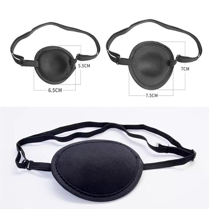 Black Protect Eye Patch Satin Single Eye Patch Lazy Eye Amblyopia Strabismus Eye Masks
