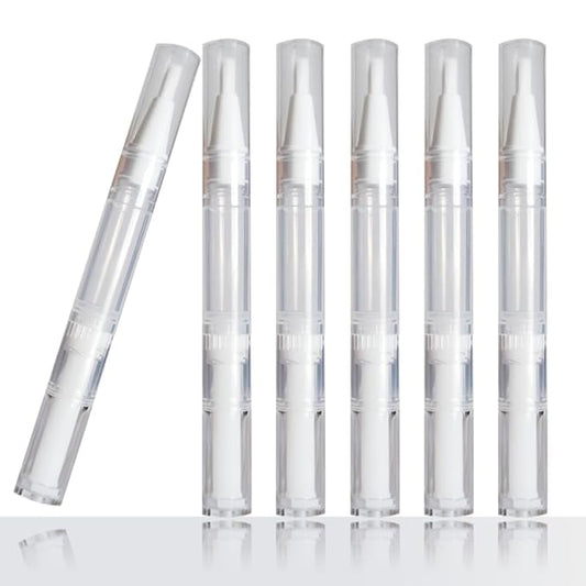 12 Pack 3 Ml Transparent Twist Pens Empty with Brush ,Cuticle Oil Bottles Empty,Cuticle Oil Pen Empty for Lip Gloss Nail Polish Eyelash Growth Liquid