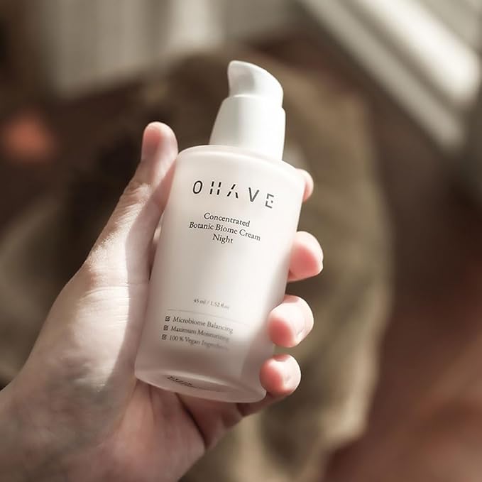 OHAVE Night Cream β Vegan Formula, Natural Ingredients, Skin Hydration & Firmness Care, Cruelty-Free, Dermatologist Tested - 45ml