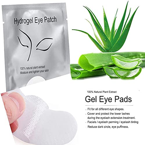 Eyelash Extension Gel Pads Kit - Lint Free False Eyelash Lash Extension Makeup Eye Gel Pads (200Pack)