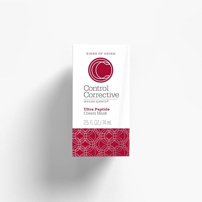 CONTROL CORRECTIVE Ultra Peptide Cream Mask, 2.5 Oz - Advanced Peptide, Retinol & Lactic Acid Anti Aging Mask, Revitalize Collagen & Elastin Production To Smooth Skin, Restores Plumpness & Hydration