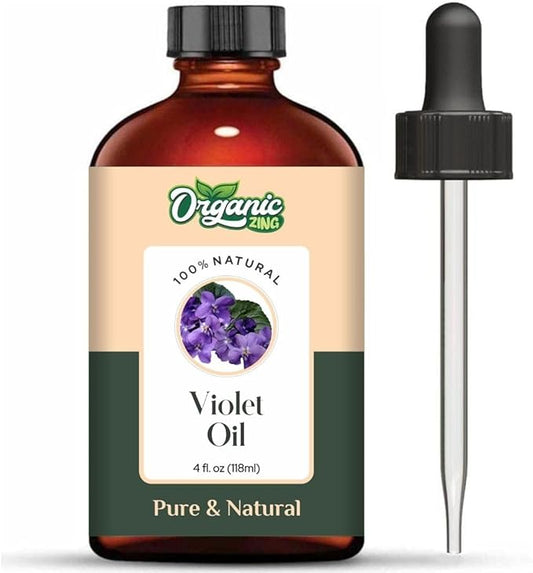 Violet (Viola) Oil | Pure & Natural Essential Oil for Aroma, Diffusers, Haircare & Massage - 118ml/3.99fl oz