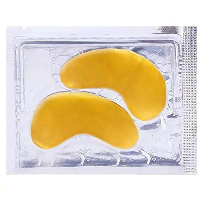 32 Pairs 24K Gold Under Eye Patches with 4 pieces of Lip Mask, Anti-Aging Eye Mask, Under Eye Mask Dark Circles and Puffiness, Wrinkles Patches with Hydrogel, Collagen Eye Pad