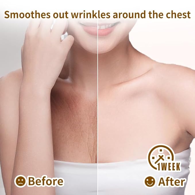 Chest wrinkle remover wrinkle patch, reusable, for the prevention of skin wrinkles, overnight removal of wrinkles while sleeping, anti-wrinkles on the chest, pack of three