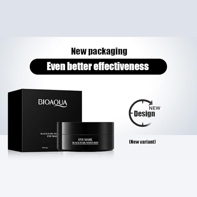 BIOAQUA 30 Pairs Eye Mask Moisturizing Hydrating Anti-Wrinkle Anti-Aging Remove Dark Circles Smooth Nourishing Refreshing 80g / 60pcs (BLACK PEARL)
